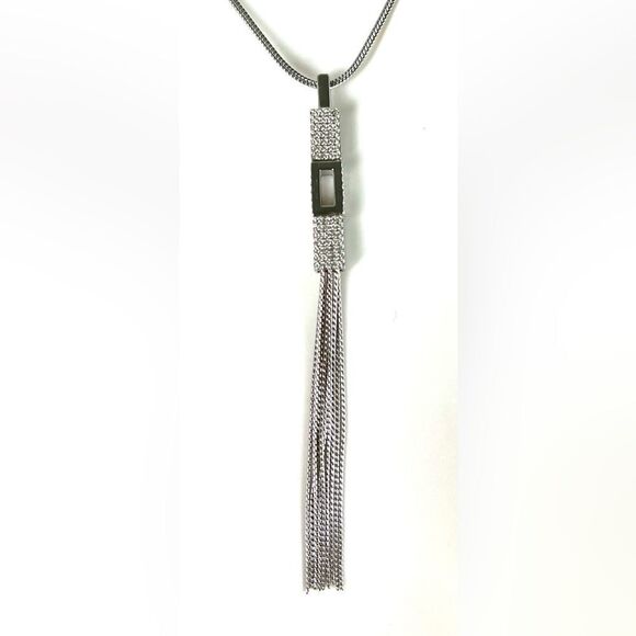 Vintage Swarovski Kolye Cubist Pendant Long Necklace - Picture 4 of 9